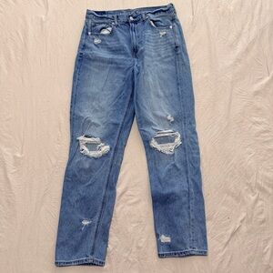 American Eagle Outfitters Distressed Light Blue Boyfriend Jeans